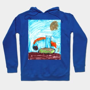 Excavator Digger by Noah -  Homeschool Art Class 2021/22 Art Supplies Fundraiser Hoodie